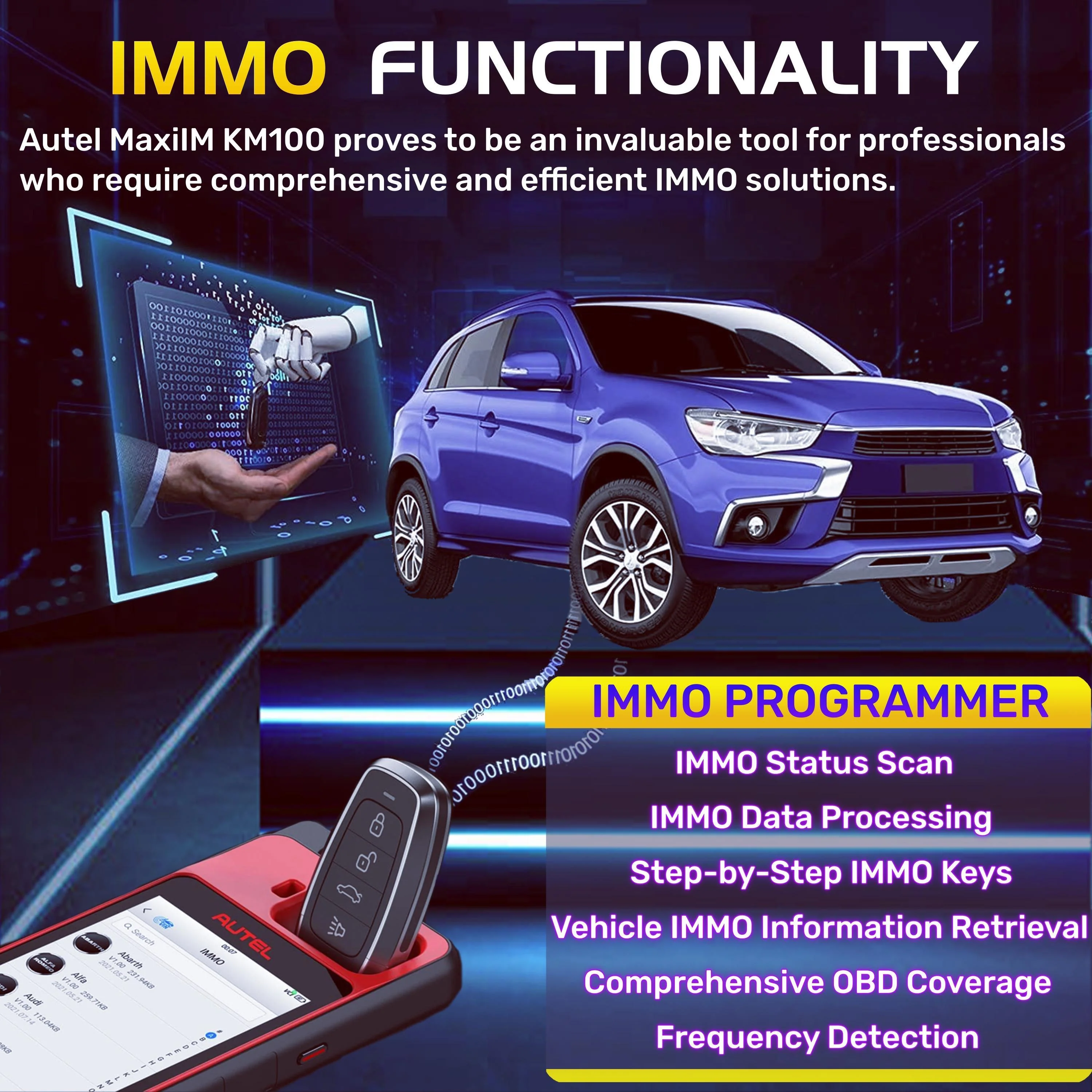 Autel MaxiIM KM100 IMMO & Key Fob Programming Tool(US Version) - Image 3