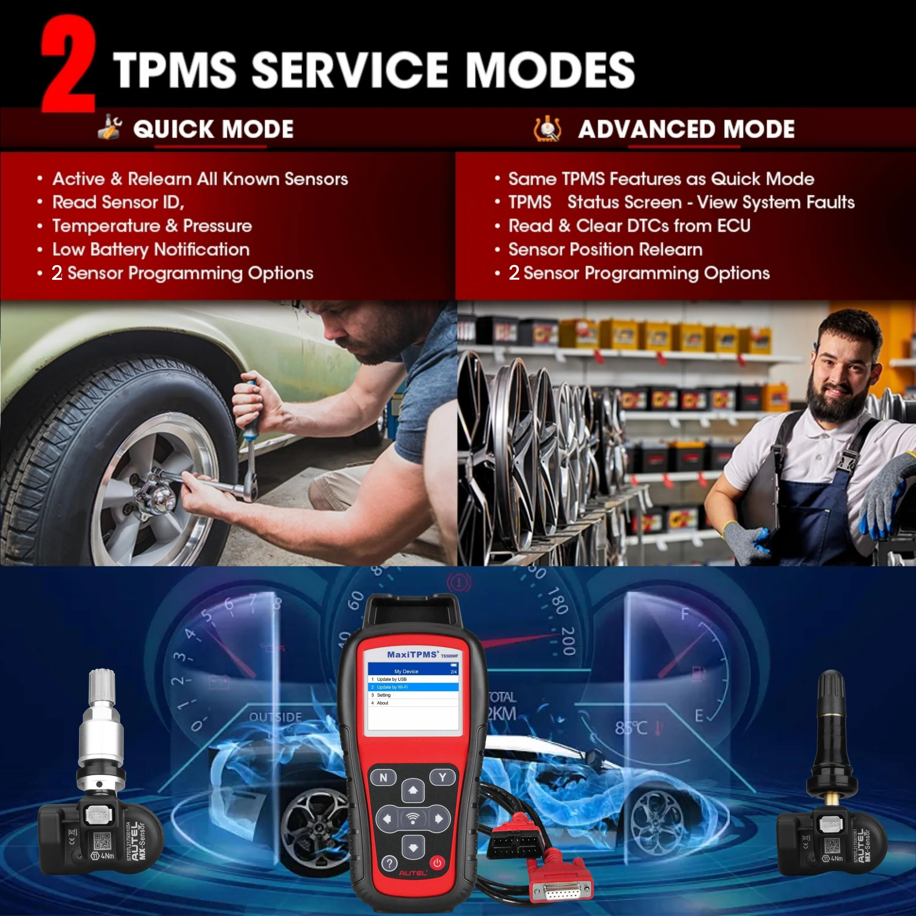 Autel MaxiTPMS TS508WF TPMS Programming Tool - Image 6