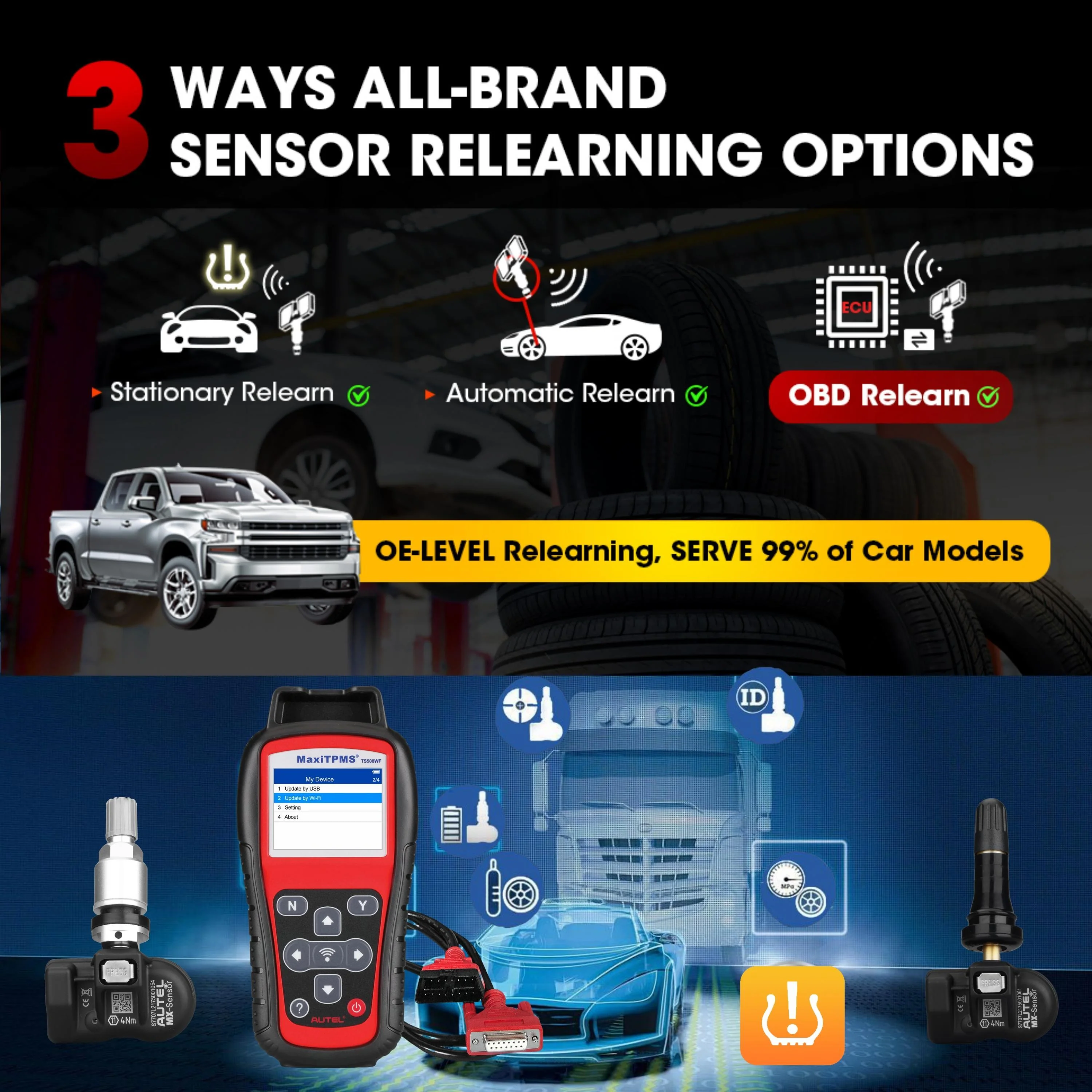 Autel MaxiTPMS TS508WF TPMS Programming Tool - Image 7